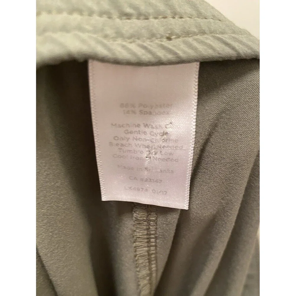 Talbots Pull On Ankle Pants Women’s Size Medium Cropped Army Green Comfort